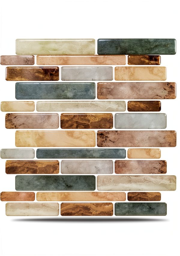 Marble Peel and Stick Backsplash LONGKING 12x12 Inch Beige 10 Sheets-0