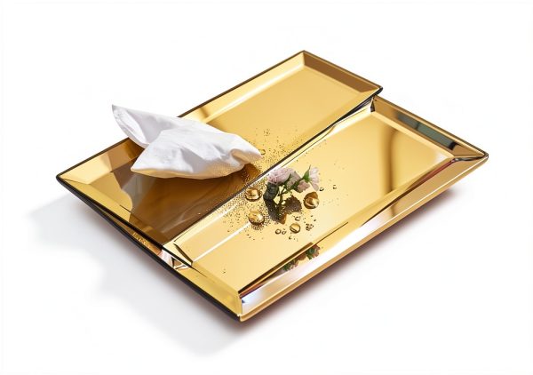 Peel and Stick Gold Mirror Tile Subway Backsplash Lovdeco 20pcs-5