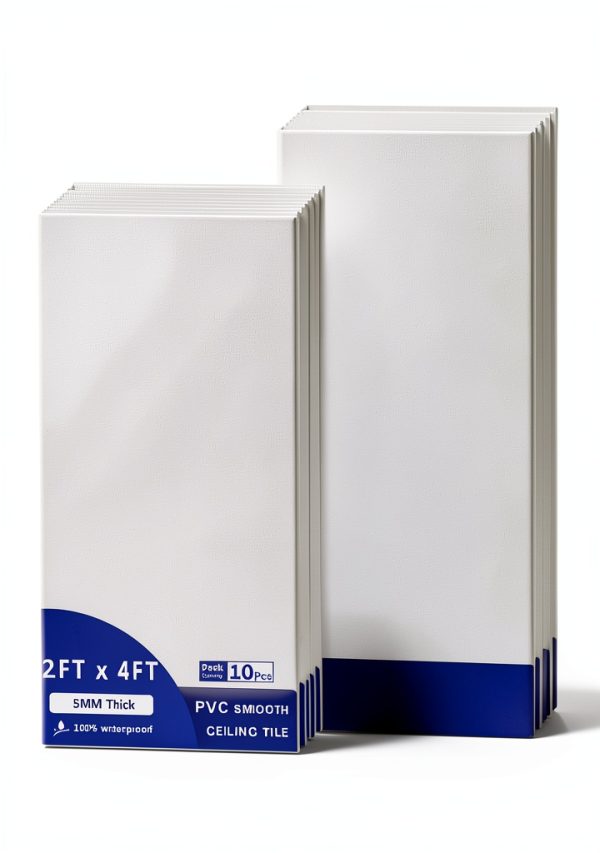 Smooth Drop Ceiling Tiles IMXPW 2ft x 4ft Waterproof Fire‑Rated PVC-0