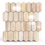 Vamos Tile Wood Grain Hexagon Peel‑Stick Backsplash 12x12in 10 Sheet-0