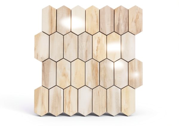 Vamos Tile Wood Grain Hexagon Peel‑Stick Backsplash 12x12in 10 Sheet-0