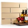 Peel and Stick Gold Mirror Tile Subway Backsplash Lovdeco 20pcs-0
