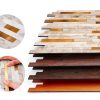 KASARO Peel and Stick Marble Tiles, Self-Adhesive Aluminum Wall Tile Stick on Bathroom, Fireplace, RV, Marble Beige with Vintage Golden Embellished Stripes, 10-Sheet-5