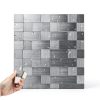 Peel and Stick Backsplash 10-Sheet Stainless Steel by Yipscazo 12"-5